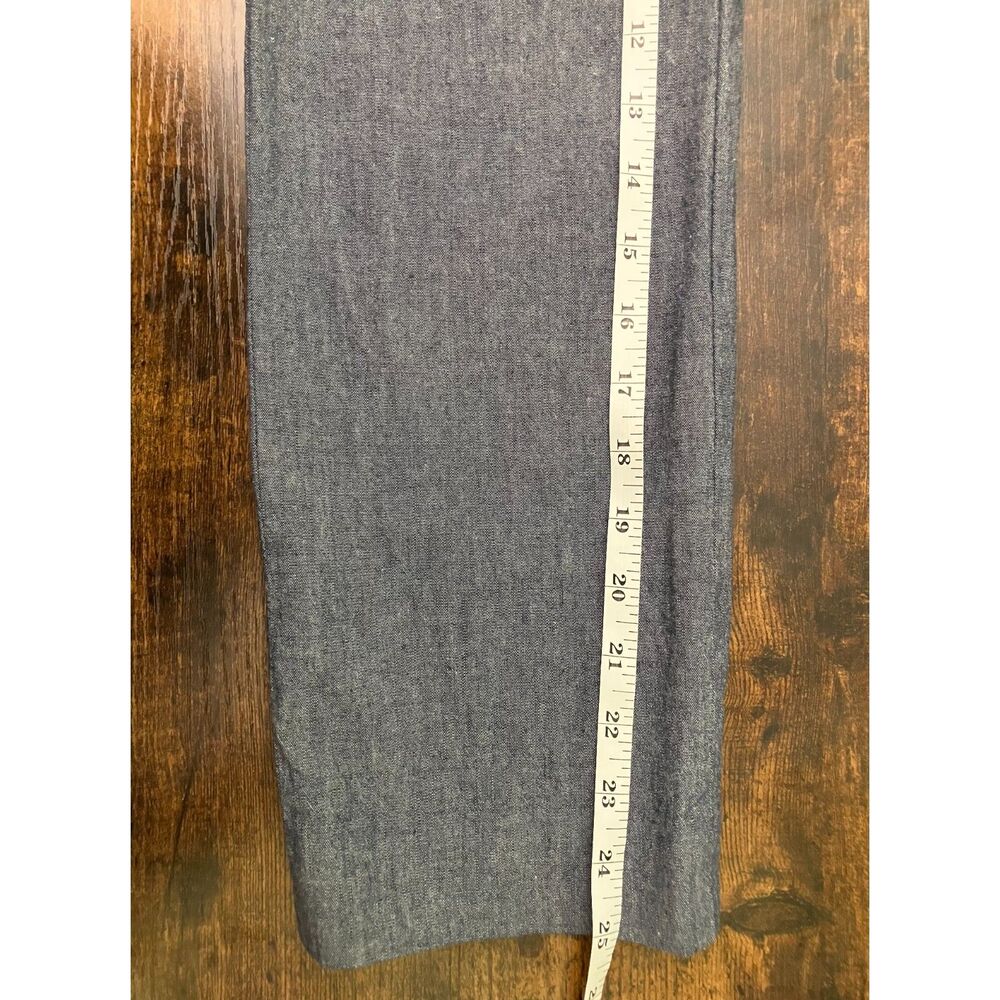 J. Crew ruffle detail chambray ankle pants - Picture 10 of 11